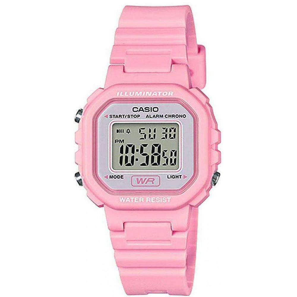 Детски дигитален часовник Casio - LA-20WH-4A1DF - розов, с аларма, хронометър