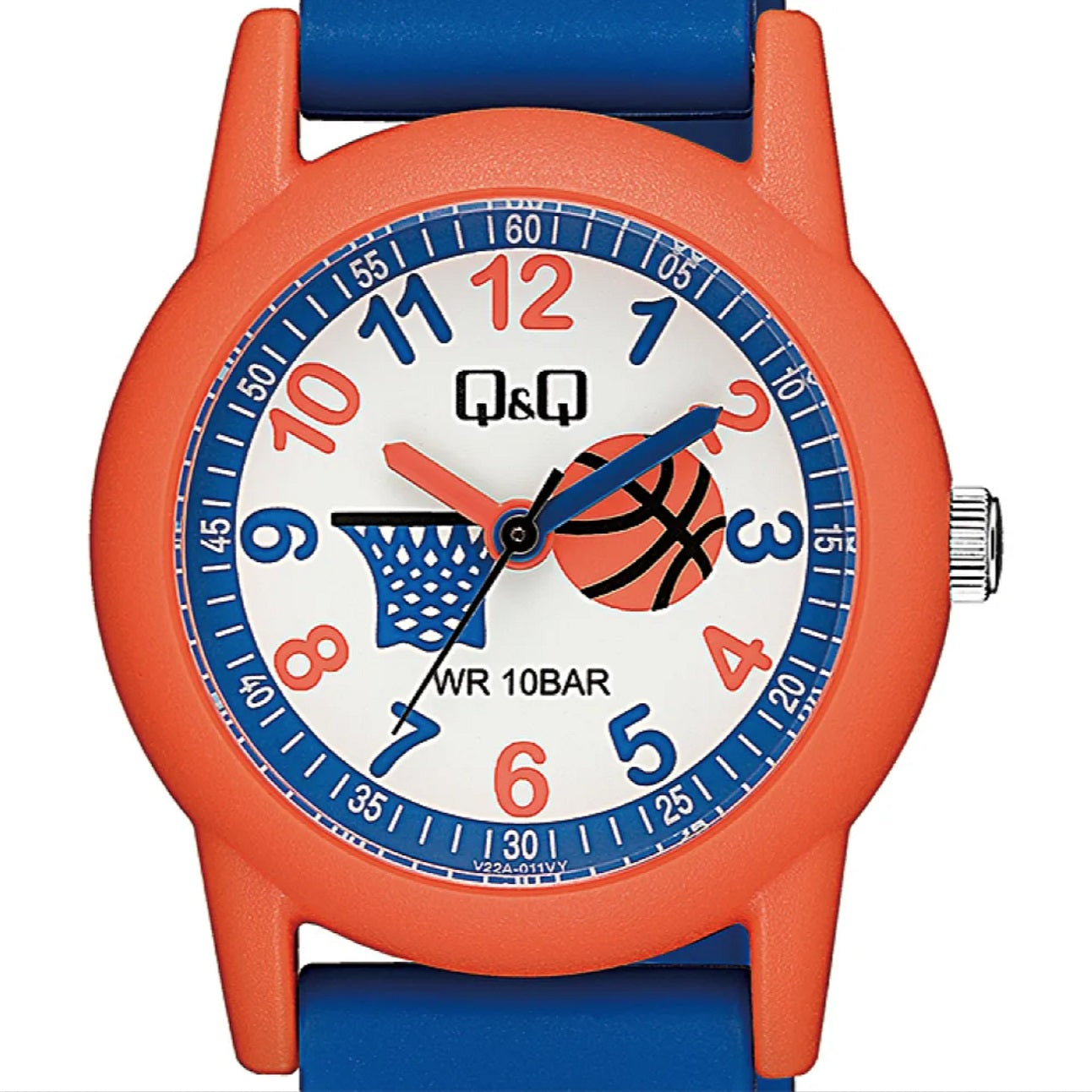 Детски часовник Q&Q V22A-011VY  с щампа баскетболни топки