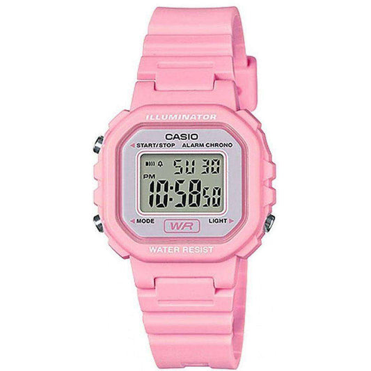 Детски дигитален часовник Casio - LA-20WH-4A1DF - розов, с аларма, хронометър