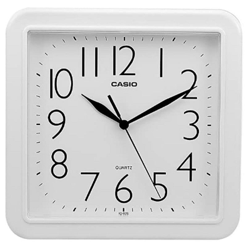 Стенен часовник Casio - IQ-06-7df - бял с черни цифри и квадратна форма