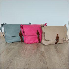 Дамска чанта през рамо с ефектно закопчаване