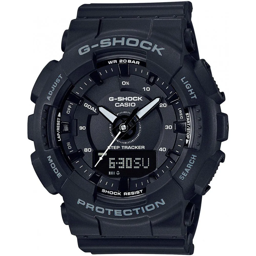 Мъжки часовник ЧАСОВНИК CASIO G-SHOCK GMA-S130-1AER с крачкомер Мъжки часовник ЧАСОВНИК CASIO G-SHOCK GMA-S130-1AER с крачкомер