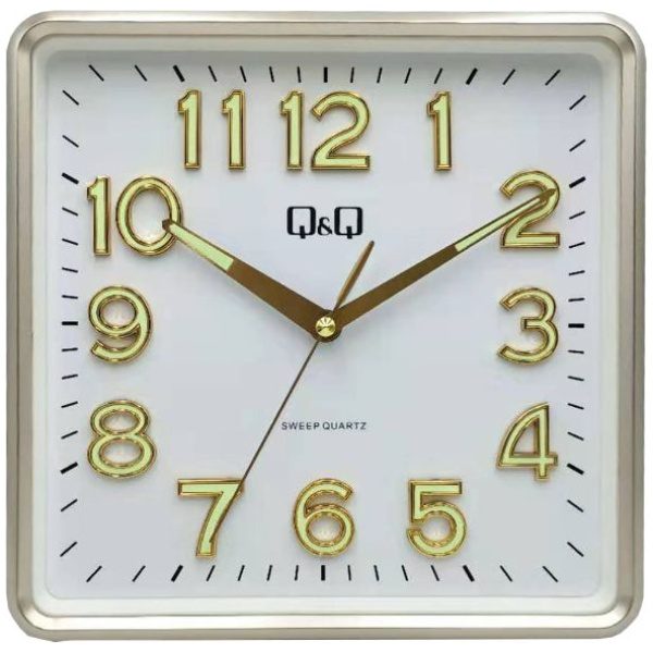 Стенен часовник Q&Q 0309H500Y със сребрист корпус