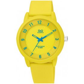 Дамски часовник Q&Q - VR52J004Y , жълт