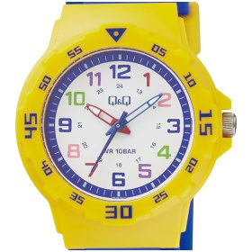 Детски часовник Q&Q - VR19J011Y. Детски часовник за момче в синьо и жълто.