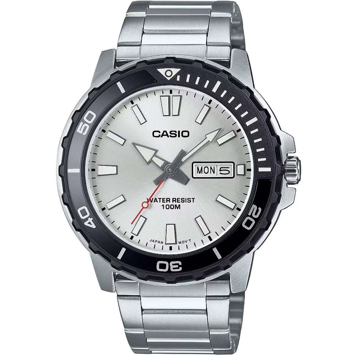 MTD-125D-7AVDF – мъжки часовник със син циферблат и водоустойчивост 10 ATM Casio MTD-125D-7AVDF – мъжки спортен часовник с син циферблат, метална верижка и водоустойчивост 100 м.