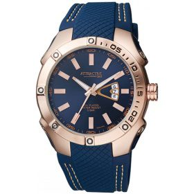 Мъжки часовник Q&Q DB24J542Y със синя каишка и златист корпус от Juel.bg