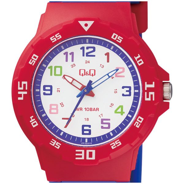 Детски часовник Q&Q - VR19J010Y. Детски часовник за момче в синьо и червено