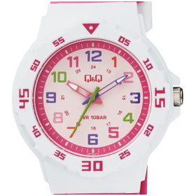 Детски часовник Q&Q - VR19J012Y в розово и бяло