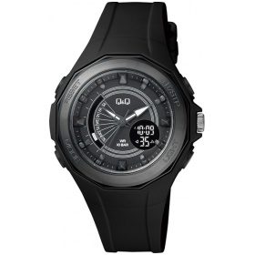 Дамски часовник Q&Q GW91J002Y спортен, черен