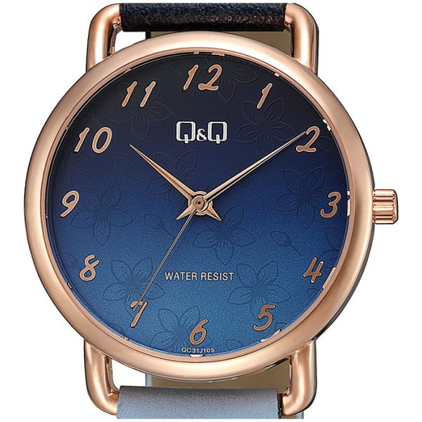 Дамски аналогов часовник Q&Q – QC27J402Y син цвят