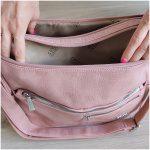 Розова чанта през рамо с много джобчета coveri collection
