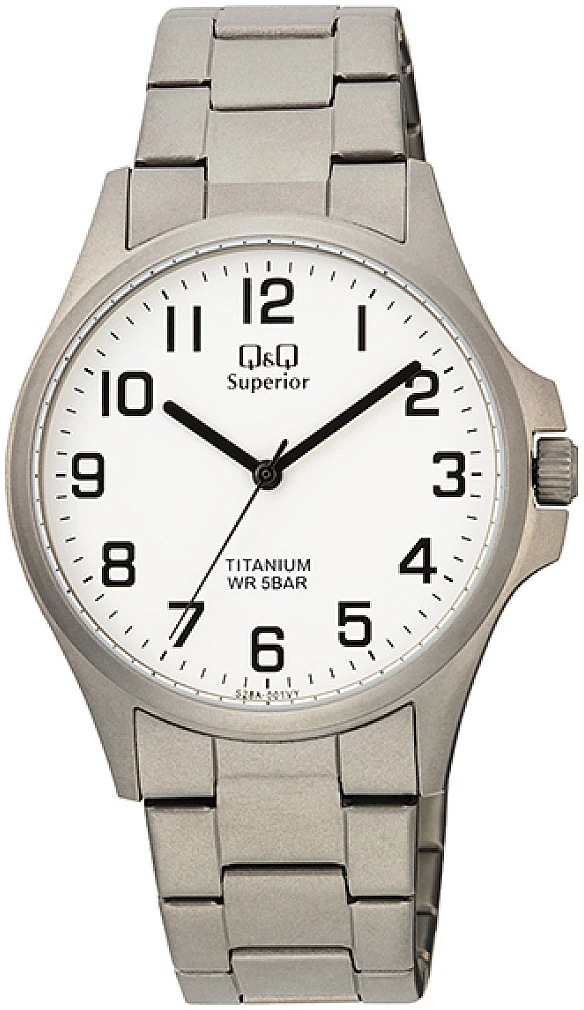 Мъжки часовник Q&Q Superior Titanium - S28A-001VY Мъжки часовник Q&Q Superior Titanium - S28A-001VY